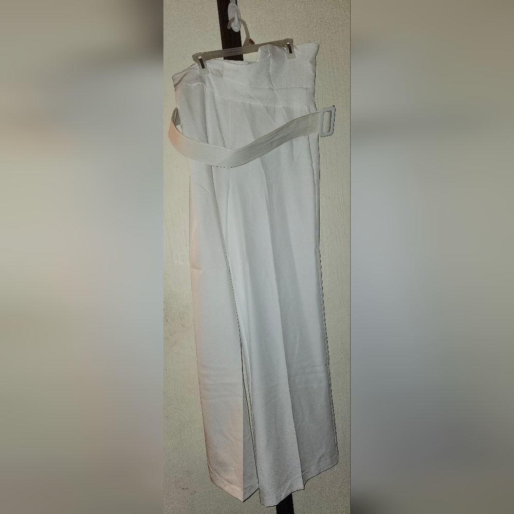 New York & Company White Wide Leg Pants